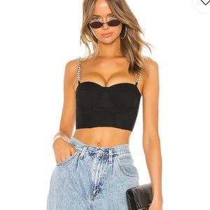 superdown Raven Chain Strap Bustier
